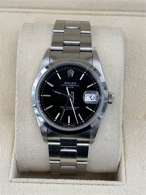 Rolex Oyster Perpetual Date 34mm del 2004 nero full set top for 